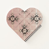 Dinking van pasta-drasts Heart Shaped Notitieboek (Achterkant)