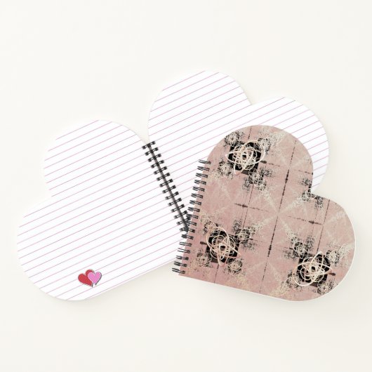 Dinking van pasta-drasts Heart Shaped Notitieboek (Binnen)
