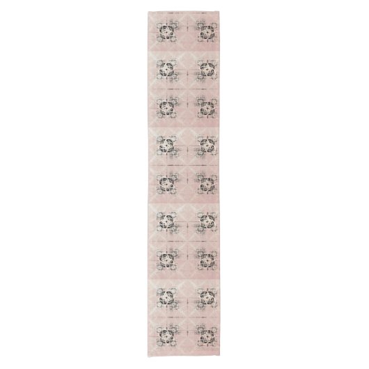 Dinking van Pastel Twists Table Runner Korte Tafelloper (Voorkant)