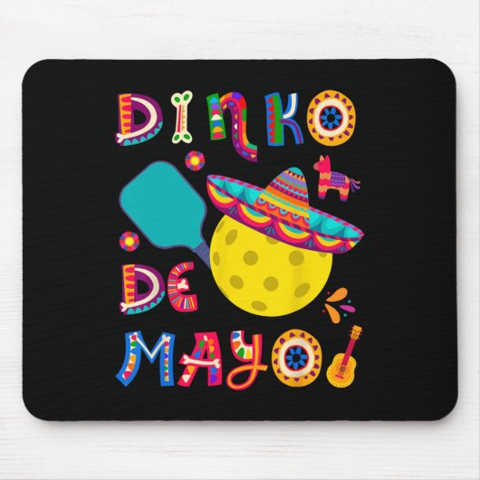 Dinko De Mayo Funny Cinco De Mayo Funny Picklebyll Muismat (Voorkant)