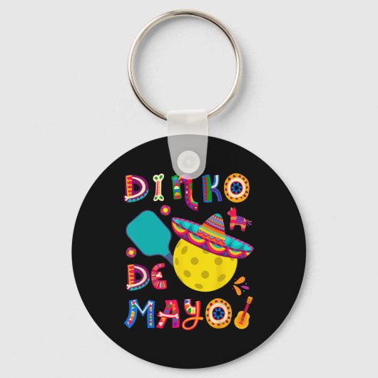 Dinko De Mayo Funny Cinco De Mayo Funny Picklebyll Sleutelhanger (Voorkant)