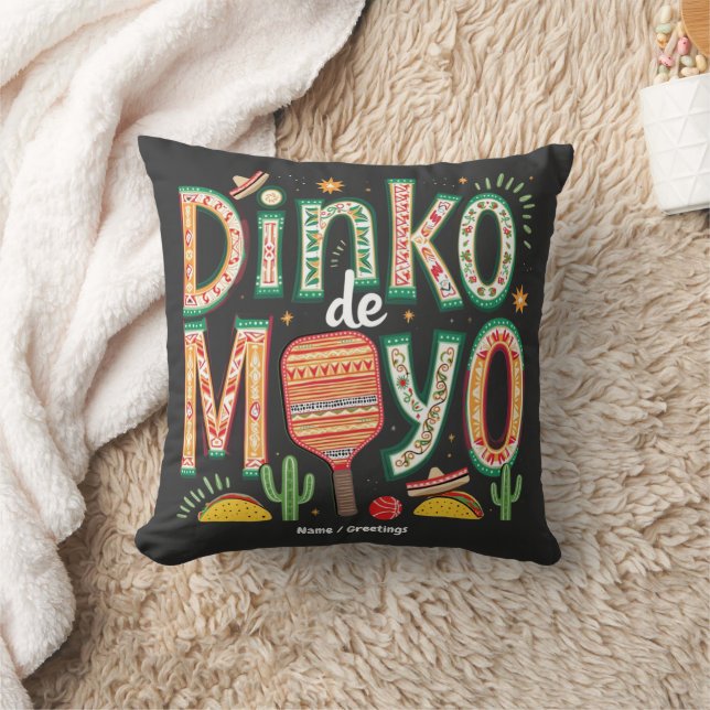 Dinko de Mayo Funny Cinco de Mayo Pickleball Pun Kussen (Deken)