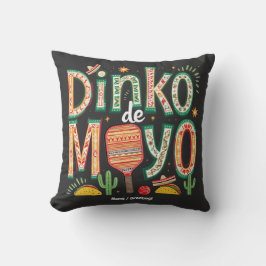 Dinko de Mayo Funny Cinco de Mayo Pickleball Pun Kussen