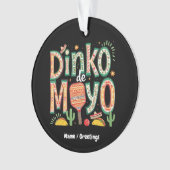 Dinko de Mayo Funny Cinco de Mayo Pickleball Pun Ornament (voorkant)