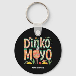 Dinko de Mayo Funny Cinco de Mayo Pickleball Pun Sleutelhanger