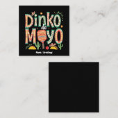 Dinko de Mayo Funny Cinco de Mayo Pickleball Pun Vierkante Visitekaartje (Voorkant / Achterkant)