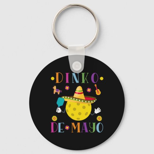 Dinko De Mayo Grappig Cinco De Mayo Grappig Pickle Sleutelhanger (Voorkant)