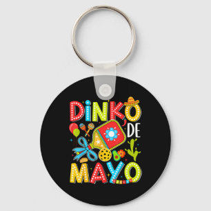 Dinko De Mayo Pickleball Mexicaans Feest Cinco De Sleutelhanger
