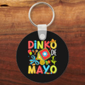 Dinko De Mayo Pickleball Mexicaans Feest Cinco De Sleutelhanger (Voorkant)