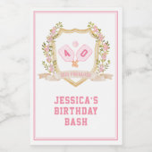 Dinks en Dranks | Preppy Pickle Ball Wijn Etiket (Enkel label)