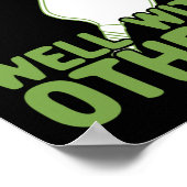 Dinkt goed met anderen grappige Pickleball Player Poster (Hoek)