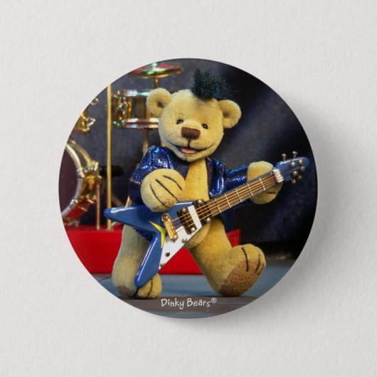 Dinky Bears: Rockstar Ronde Button 5,7 Cm (Voorkant)