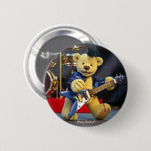 Dinky Bears: Rockstar Ronde Button 5,7 Cm (Voorkant /achterkant)
