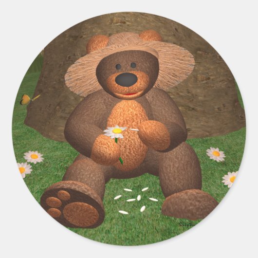 Dinky Beer in Love Ronde Sticker (Voorkant)