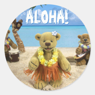 Dinky Beren: Beach Fun Ronde Sticker