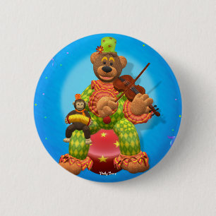 Dinky Beren Clown & Mr Zippy Ronde Button 5,7 Cm