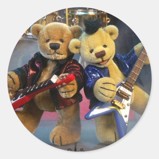Dinky Beren gitaar duet Ronde Sticker (Voorkant)