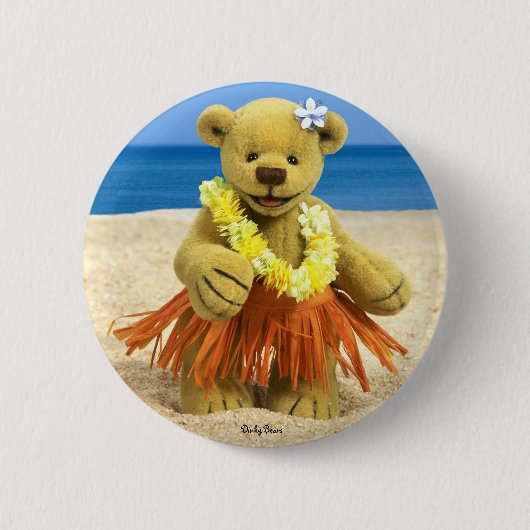 Dinky Beren Hula Dancer Ronde Button 5,7 Cm (Voorkant)