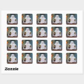 Dinky Beren Little Ghost Vierkante Sticker (Vel)