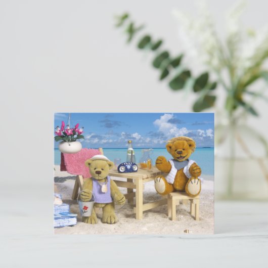 Dinky Beren op Vakantie Feestdagenkaart (Staand voorkant)