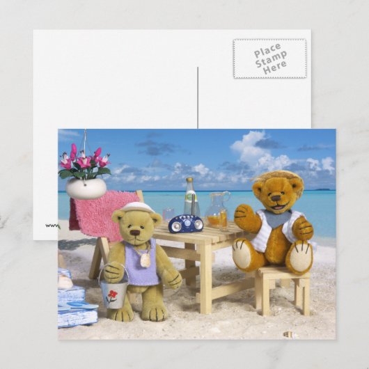 Dinky Beren op Vakantie Feestdagenkaart (Voorkant / Achterkant)