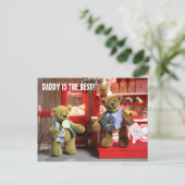 Dinky Beren: Papa is de beste! Briefkaart (Staand voorkant)