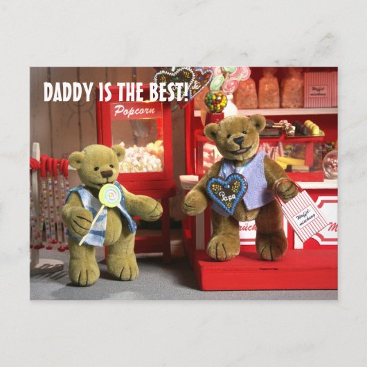 Dinky Beren: Papa is de beste! Briefkaart (Voorkant)