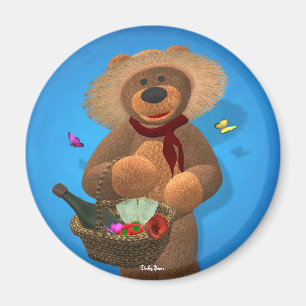 Dinky Beren: Picnic Time Magneet