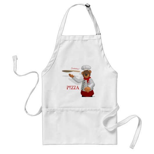 Dinky Beren Pizza Baker Standaard Schort (Voorkant)