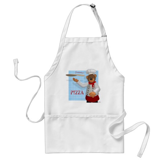 Dinky Beren Pizza Baker Standaard Schort (Voorkant)