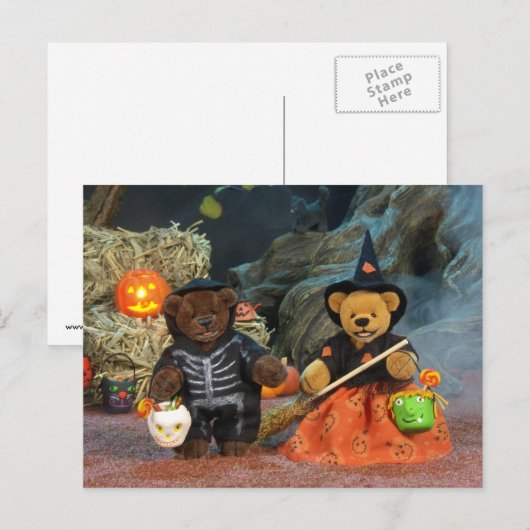 Dinky Beren Skeleton & Witch Briefkaart (Voorkant / Achterkant)
