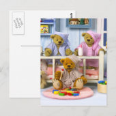 Dinky Beren Slumber Party Briefkaart (Voorkant / Achterkant)