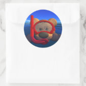 Dinky Beren: Snorkeler Ronde Sticker (Tas)
