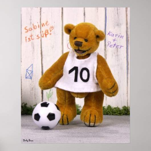 Dinky Beren Voetbalspeler Poster (Voorkant)