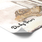 Dinky Beren Waterverf - Beer lezen Poster (Hoek)