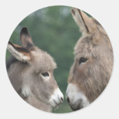 Dinky donkey ronde sticker (Voorkant)