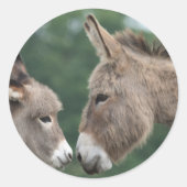 Dinky donkey ronde sticker (Voorkant)