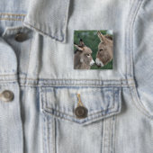 Dinky donkey vierkante button 5,1 cm (In situ)