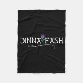 Dinna Fash Don't Worry Scottish Saying Thistle Fleece Deken (Voorkant)