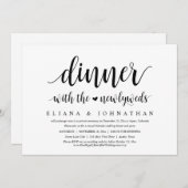 Dinne met de nieuwpootjes, bruiloft Elopement Kaart (Voorkant / Achterkant)