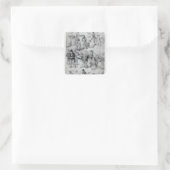Dinner, 1841 vierkante sticker (Tas)