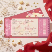 Dinner & A Movie Love Ticket Valentine’s Day Feestdagenkaart