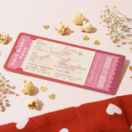 Dinner & A Movie Love Ticket Valentine’s Day Feestdagenkaart