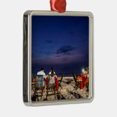 Dinner at Jimbaran Beach, Bali Metalen Ornament (Rechts)