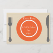 Dinner Bord modern dinerfeest Kaart (Voorkant)