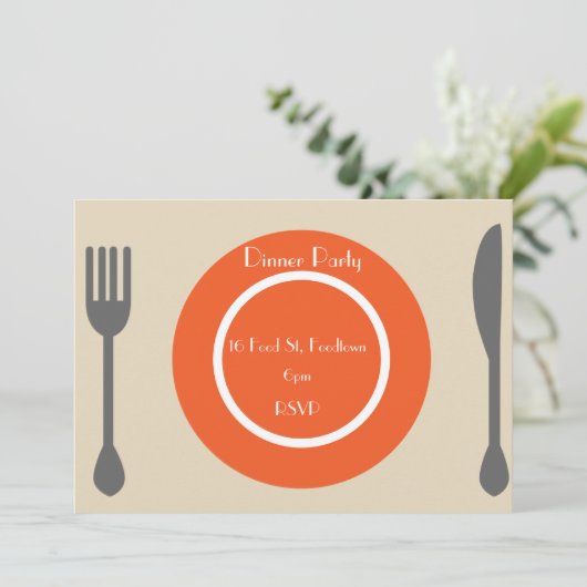 Dinner Bord modern dinerfeest Kaart (Staand voorkant)