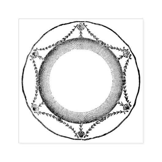 Dinner Bord Rubber Art Stamp Rubberstempel (Afrduk)