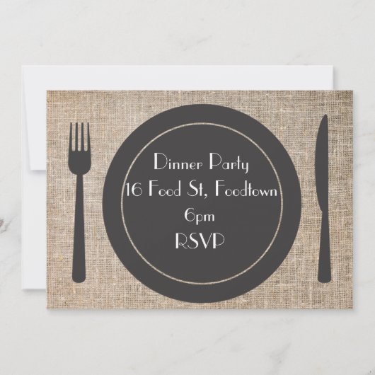 Dinner Bord stijlvol diner Kaart (Voorkant)