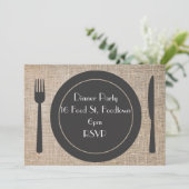 Dinner Bord stijlvol diner Kaart (Staand voorkant)