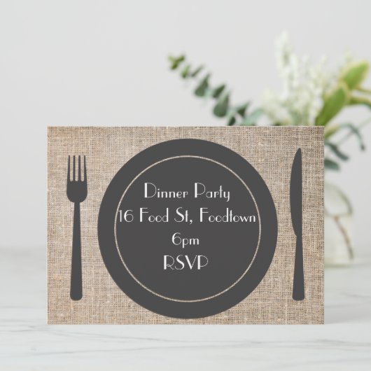 Dinner Bord stijlvol diner Kaart (Staand voorkant)